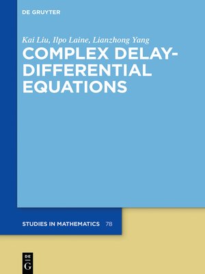 cover image of Complex Delay-Differential Equations